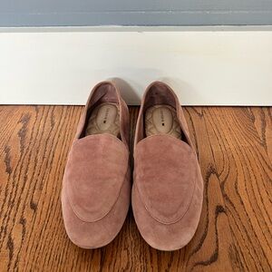 Birdies Suede Loafers in Soft Pink